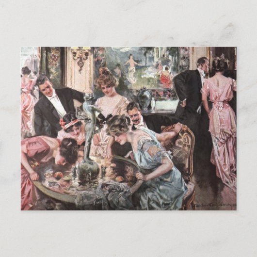 Carte Postale Fête d'Halloween victorienne (Devant)