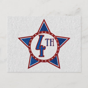 Carte Postale Fête du 14 juillet scintillante