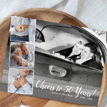 Carte Postale Fête du 50e anniversaire du Mariage, année après a<br><div class="desc">Célébrez un grand anniversaire de mariage avec cette invitation de fête de carte postale avec 4 photos du couple anniversaire. Customisez facilement avec tous les détails de votre fête à l'avant et à l'arrière. Parfait pour n'importe quelle année - il suffit de changer les 50 à 40,  60,  etc.</div>