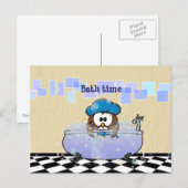 Carte Postale fête du bain (Devant / Derrière)