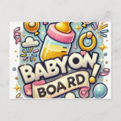 Carte Postale Fête du bébé à bord (Devant)