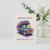 Carte Postale Fête du Camion vintage Mardi Gras (Debout devant)