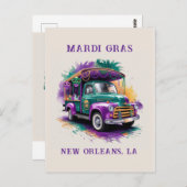 Carte Postale Fête du Camion vintage Mardi Gras (Devant / Derrière)