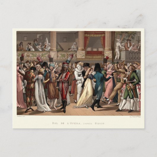 Carte Postale Fête du costume à l'Opéra, Paris, Français (Devant)