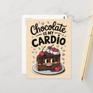 Carte Postale Fête du gâteau au chocolat