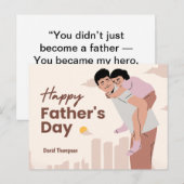 Carte postale Fête du Père - Moment d’amour pour p (Devant / Derrière)