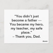 Carte postale Fête du Père - Moment d’amour pour p (Dos)