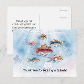 Carte Postale Fête du Poisson thème Texas MERCI (Devant / Derrière)