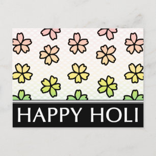 Carte Postale fête du printemps heureux de holi