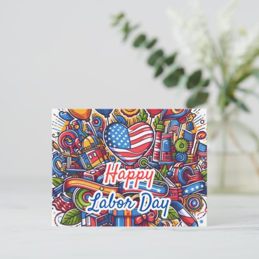 Carte Postale Fête du Travail (Debout devant)