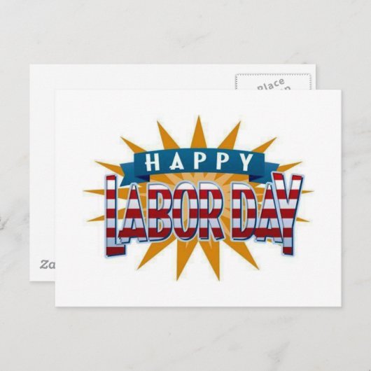 Carte Postale Fête du travail (Devant / Derrière)