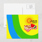 Carte postale Fête du Travail Pique-nique Invitati (Devant / Derrière)