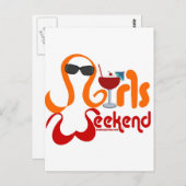 Carte Postale Fête du week-end des filles (Devant / Derrière)