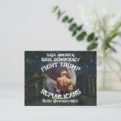 Carte Postale Fête d'urine Trmp PoutinePee Maison Blanche républ (Debout devant)