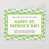 Carte Postale Fête élégante de la Saint-Patrick (Devant)