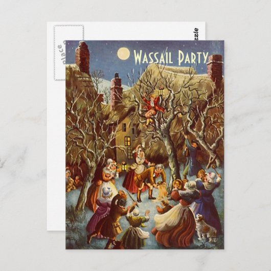 Carte postale Fête Festive Fête de Wassail (Devant / Derrière)