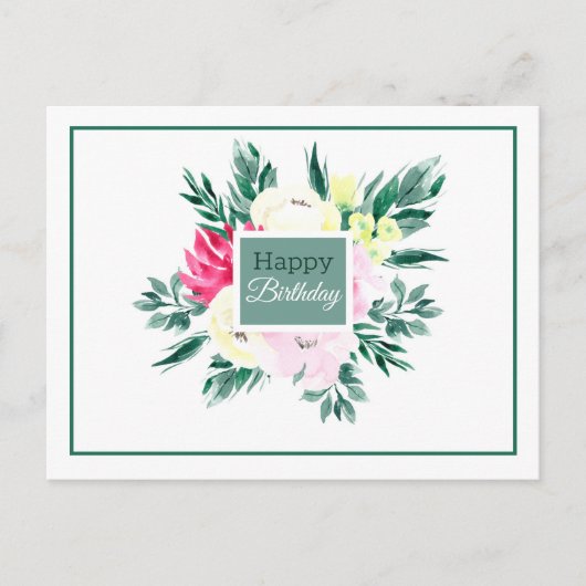 Carte Postale Fête florale d'anniversaire (Devant)