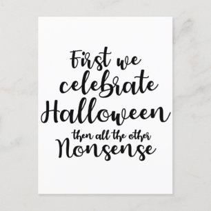 Carte Postale fête Halloween drôle