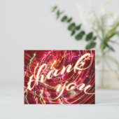 carte postale fête lumineuse merci (Debout devant)