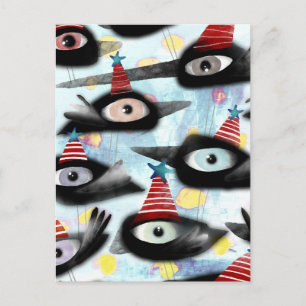 Carte Postale Fête magnifique de corbeaux en hiver