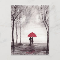Fête mariage du couple d'amour parapluie rouge