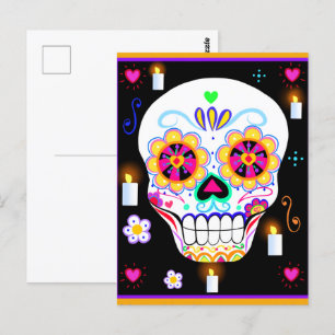 Carte Postale Fête Mexicaine Du Crâne Sucrier Mort