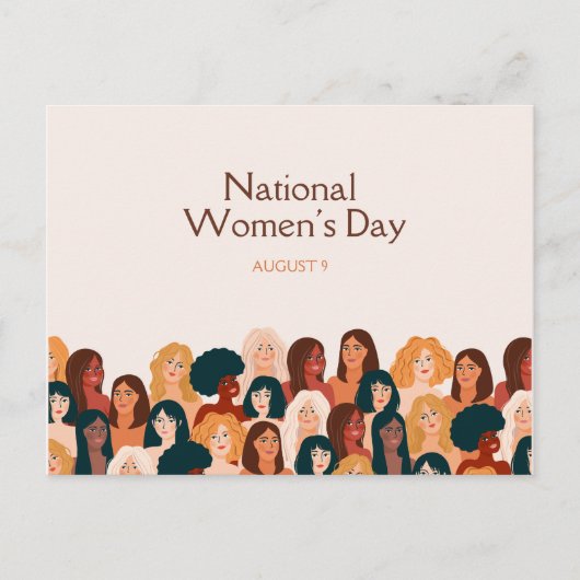 Carte Postale Fête nationale de la femme beige (Devant)