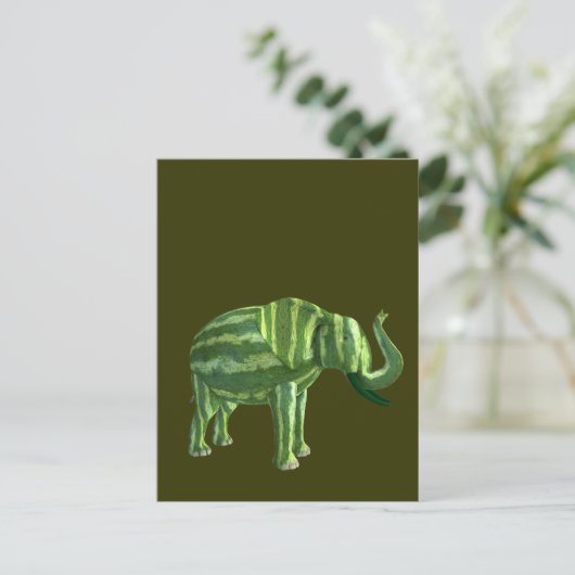 Carte Postale Fête nationale de la pastèque Eléphant (Debout devant)