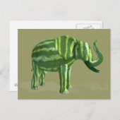 Carte Postale Fête nationale de la pastèque Eléphant (Devant / Derrière)