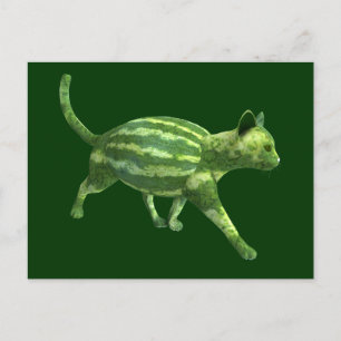 Carte Postale Fête nationale de la pastèque Melons Chat