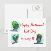 Carte Postale Fête nationale des Casquettes 15 janvier (Devant / Derrière)