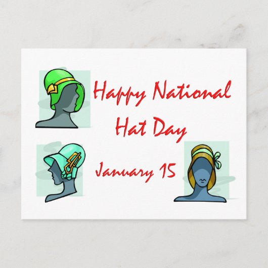 Carte Postale Fête nationale des Casquettes 15 janvier (Devant)