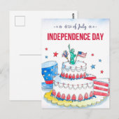 Carte Postale Fête patriotique (Devant / Derrière)