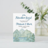 Carte Postale Fête Prénatale Aventure à l'aquarelle des Montagne (Debout devant)