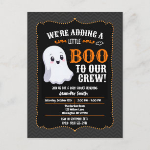 Carte Postale Fête Prénatale Little Boo Halloween Bébé Fantôme &