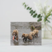 Carte Postale Fête rare à Brooks Falls (Debout devant)