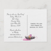 Carte Postale Fête spa avec Orchidées Invitation (Dos)