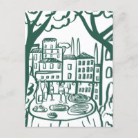 Fête sur la Terrasse Ville Fantaisiste Dessinée à
