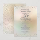 Carte Postale Fête Surprise 30 ans Cœurs Confettis  (Devant / Derrière)