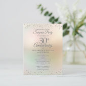 Carte Postale Fête Surprise 30 ans Cœurs Confettis  (Debout devant)