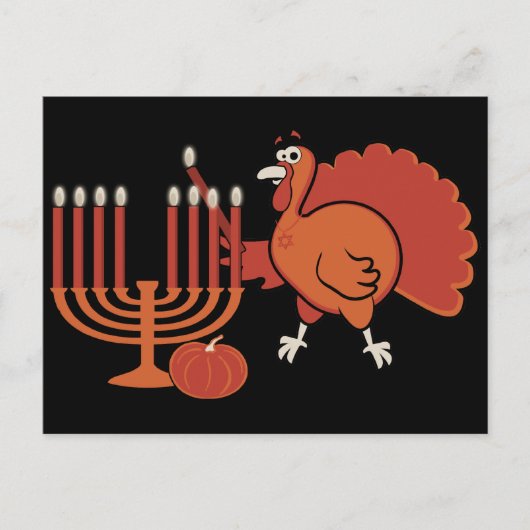 Carte Postale Fête 'Thanksgivukkah' (Devant)