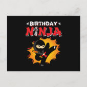 Carte Postale Fête Thème Ninja d'Anniversaire - Conception Ninja (Devant)