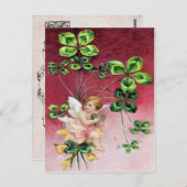 Carte Postale Fête vintage de la St Patrick (Devant / Derrière)