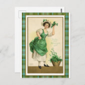 Carte Postale Fête vintage de la St. Patrick (Devant / Derrière)