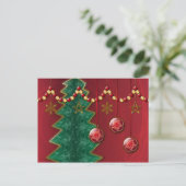 Carte postale fêtée de Noël (Debout devant)