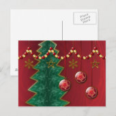Carte postale fêtée de Noël (Devant / Derrière)