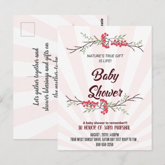 Carte Postale Fêter l'arrivée de votre petit miracle ! (Devant / Derrière)