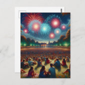 Carte Postale Fêter le 4 juillet avec un Bang ! (Devant / Derrière)