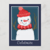Carte Postale Fêter les fêtes Snowman (Devant)