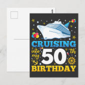 Carte Postale Fêter Mes 50 Ans En Croisière (Devant / Derrière)